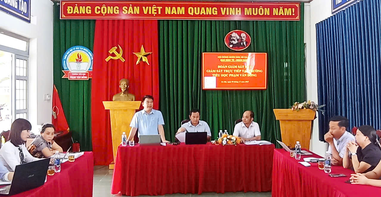 ĐOÀN GIÁM SÁT SỐ 04 HĐND XÃ EA KLY HOÀN THÀNH GIÁM SÁT TRỰC TIẾP TẠI 06 TRƯỜNG HỌC VỀ CÁC KHOẢN THU, CHI NGOÀI NGÂN SÁCH